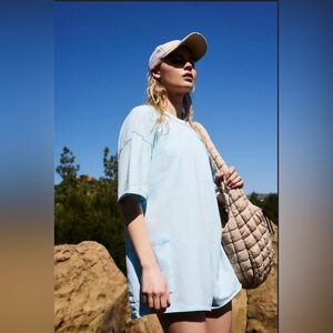 Free people movement hot shot tee romper